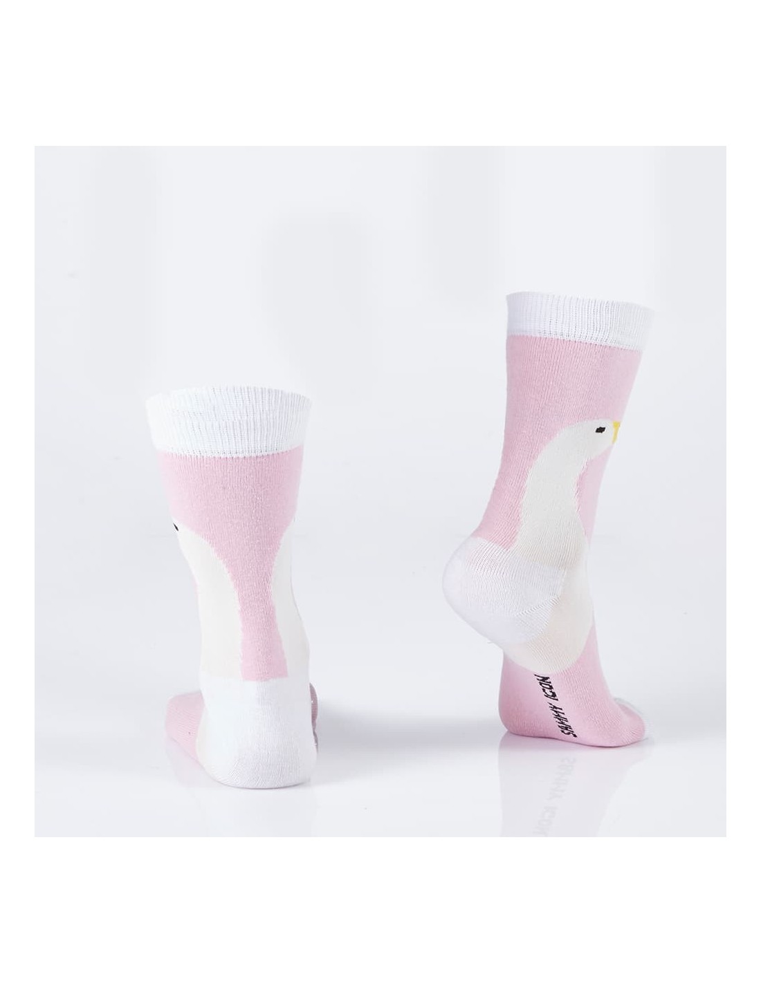 Pink men\'s socks with a duck SM34 - Online store - Boutique